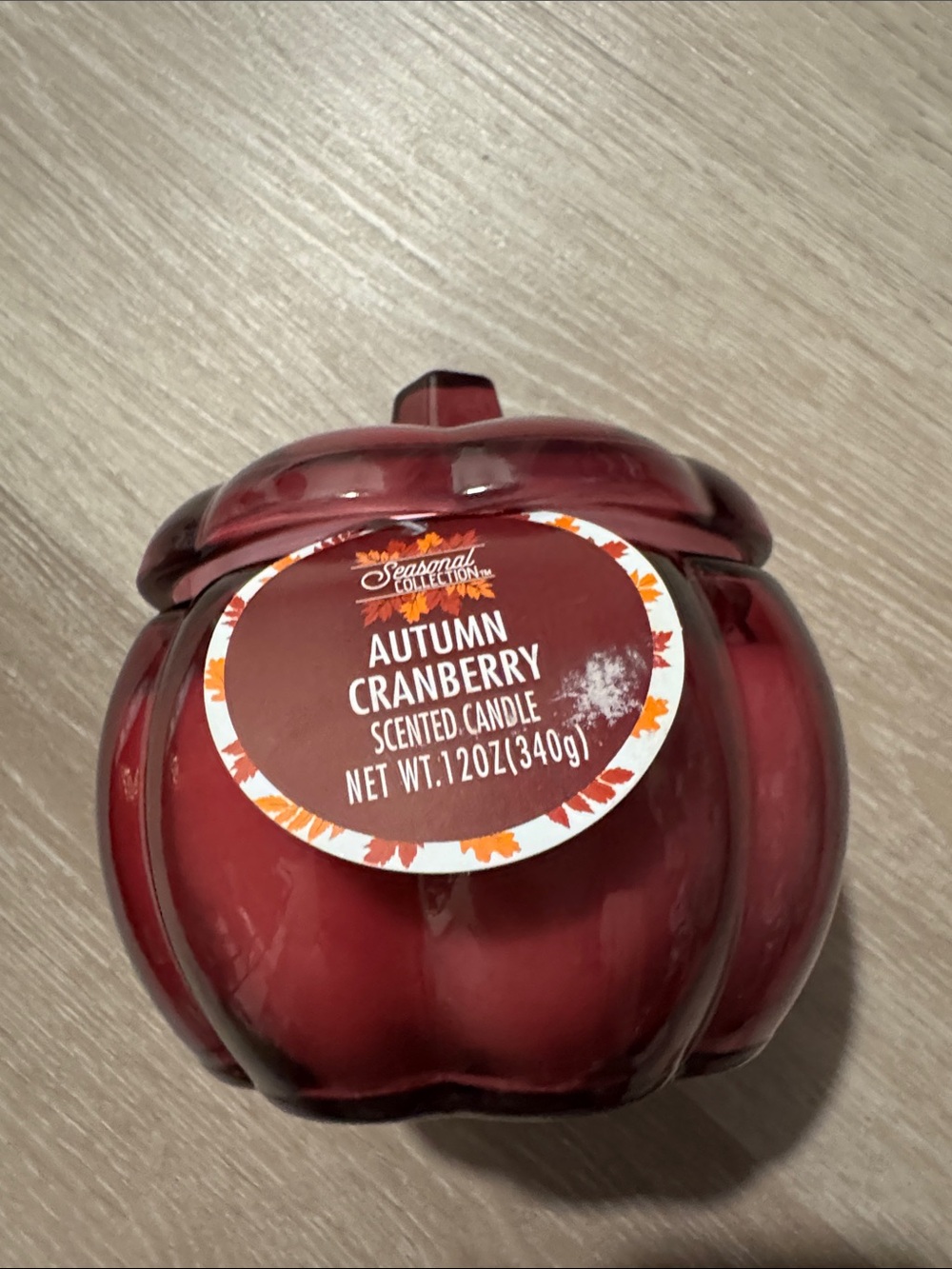 Autumn Cranberry Pumpkin Jar Candle NEW 🏷️